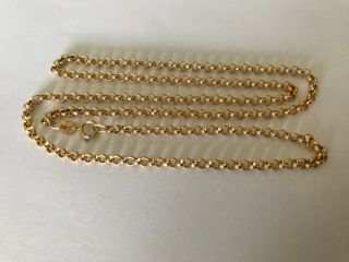 Vintage 9 Ct Gold Chain Necklace.  Length 18”.