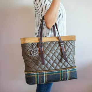 Verified Authentic Rare Chanel Paris - Edinburgh Quilted Tote Bag