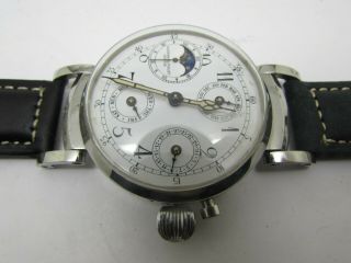 VINTAGE AUDEMARS PIGUET CHRONOGRAPH MOONPHASE HIGH POCKET MOVEMENT MEN WATCH 5