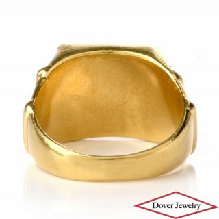 Estate Fred Paris 18K Yellow Gold Men ' s Ring 17.  5 Grams NR 4