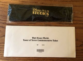 Vintage Disney World Tower Of Terror Mgm Studios Opening Ticket Watch Complete