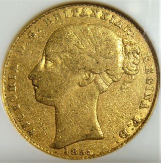 Australia: Victoria Gold Sovereign 1855 - Sydney Vf20 Ngc.  Rare