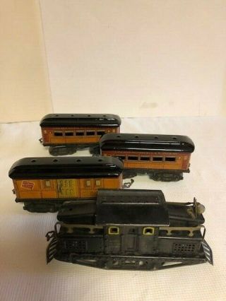 Vintage American Flyer 1218 Locomotive And 3 Cars (1205 And (2) 1206) Runs