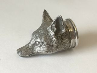 Rare 1980 Solid Silver Fox Head Stirrup Cup Vintage Antique For Hunting Shooting