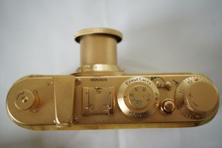 ULTRA RARE LEICA STANDARD gold plated Camera with Royal Baltic Amber 4