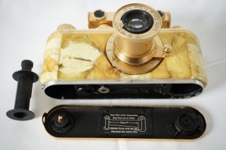 ULTRA RARE LEICA STANDARD gold plated Camera with Royal Baltic Amber 8