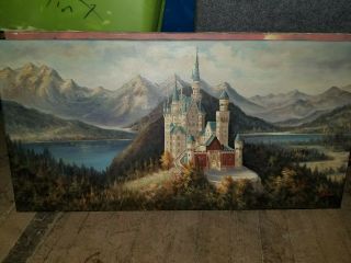 Dennis Castle Oil Painting Vintage Signed