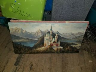 DENNIS Castle Oil Painting Vintage Signed 2