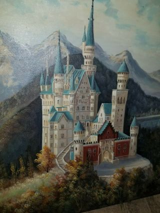 DENNIS Castle Oil Painting Vintage Signed 3