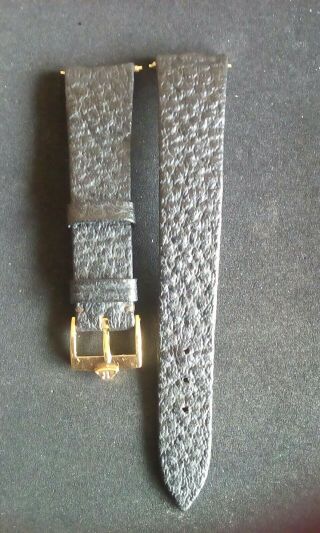 Vintage Jaeger Le Coultre Leather Strap Black Colour.  Parts Only