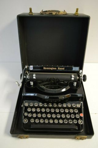 Vintage Remington Rand Model 1 Typewriter With Case - Shape