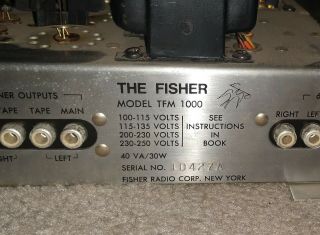 ULTRA RARE FISHER FMR - 2 BROADCAST FM TUNER RACKMOUNT - TFM - 1000 / FM - 1000 FMR - 1 4