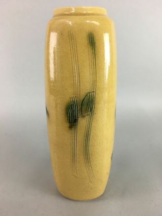 Japanese Ceramic Flower Vase Vtg Ki Seto Pottery Kabin Ikebana Arrangement FV719 3