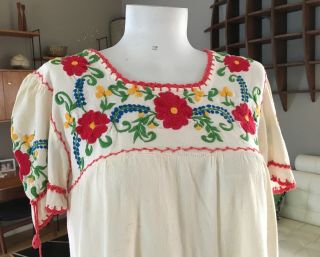 Vintage 70 ' s Mexican Ethnic Festival Hippie Boho Embroidered Pants & Top Blouse 2