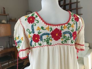Vintage 70 ' s Mexican Ethnic Festival Hippie Boho Embroidered Pants & Top Blouse 5