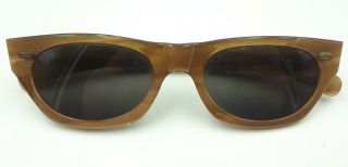 Vintage American Optical True Color CN 106T Brown Cat Eye Sunglasses Frames USA 4