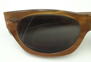 Vintage American Optical True Color CN 106T Brown Cat Eye Sunglasses Frames USA 5