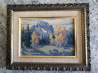 Marie Dorothy Dolph Oil Painting Plein Air Landscape Teton Wyoming Mid Century 11