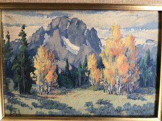Marie Dorothy Dolph Oil Painting Plein Air Landscape Teton Wyoming Mid Century 4