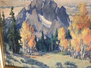 Marie Dorothy Dolph Oil Painting Plein Air Landscape Teton Wyoming Mid Century 6