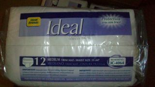 Vintage Ideal Medium Adult Plastic Backed Diapers case of 96 Rare 2