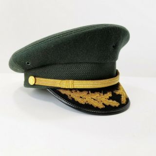 Vintage Us Army Major Kingform Cap Deluxe Military Dress Hat Cap W/box 7 1/8