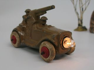 Rare 1935 Barclay Bv18 Battery Powered Cannon Car With Light