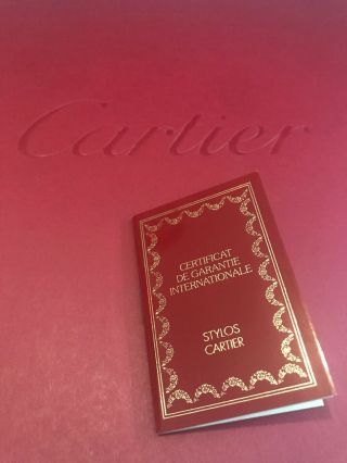Vintage Cartier International Guarantee Booklet Blank