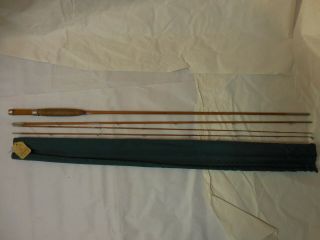 Vintage Bamboo Fly Fishing Rod " Standard " Mills & Sons,  Makers,  Ny