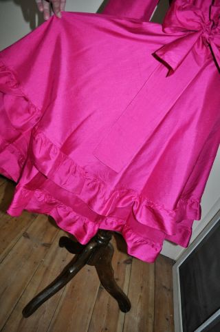 Vintage 80 ' s SALLY BROWNE Design Raw Silk Cocktail/Evening Dress 5