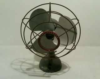 Antique Electric Fan Vintage 3 Blade Oscillating Westinghouse Metal