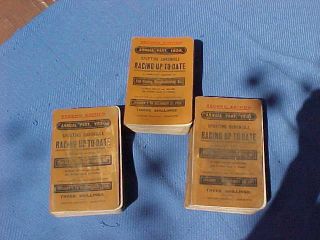3 X Vintage Sporting Chronicle Horse Racing Form Guides : 1928 1930 1931
