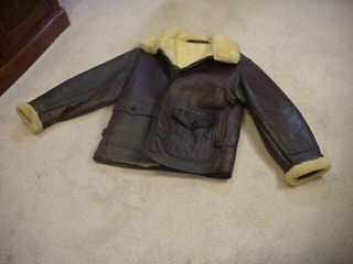 Ww Ii M445a Leather Flight Jacket - Rare - Near - Estate Item