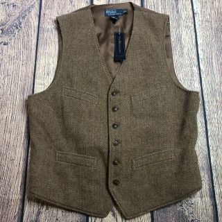 Polo Ralph Lauren Men Size Medium Vest Vintage Wool Cupro Preppy $295
