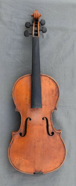 Antique French Violin Moitessier A Paris Violon With Brand Iron 19th