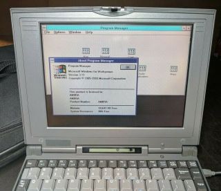 Vintage 486 Notebook Visa Model TS30AS Laptop DOS Windows 3.  1 Computer Retro PC 2