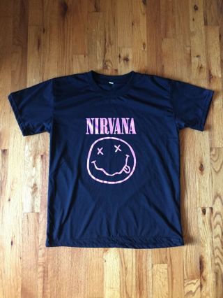 Rare Vintage Nirvana Nevermind Tour Graphic T - Shirt 90s Smiley Mens S