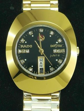 Vintage Rado Diastar Automatic Gold Plated Mens Wrist Watch Gift Item