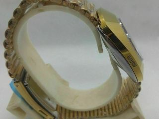 Vintage Rado Diastar Automatic Gold Plated Mens Wrist Watch Black Dail Gift Item 2