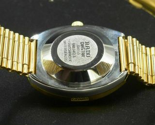 Vintage Rado Diastar Automatic Gold Plated Mens Wrist Watch Black Dail Gift Item 7