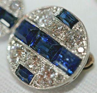 (2) Van Cleef & Arpels VCA Platinum Sapphire Diamond Art Deco Brooch Pin 50 ' s 4