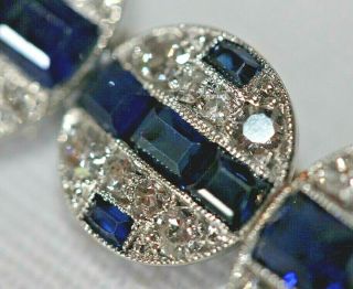 (2) Van Cleef & Arpels VCA Platinum Sapphire Diamond Art Deco Brooch Pin 50 ' s 5
