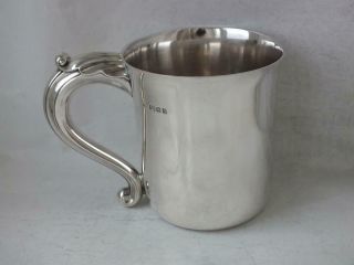 Smart Solid Sterling Silver Pint Beer Mug/ Tankard 1942/ H 9.  8 cm/ 263 g 12