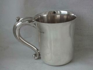 Smart Solid Sterling Silver Pint Beer Mug/ Tankard 1942/ H 9.  8 cm/ 263 g 2