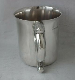 Smart Solid Sterling Silver Pint Beer Mug/ Tankard 1942/ H 9.  8 cm/ 263 g 3