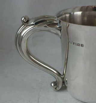 Smart Solid Sterling Silver Pint Beer Mug/ Tankard 1942/ H 9.  8 cm/ 263 g 5
