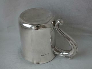 Smart Solid Sterling Silver Pint Beer Mug/ Tankard 1942/ H 9.  8 cm/ 263 g 8
