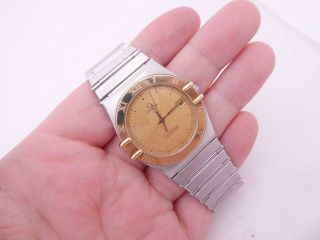 18ct Gold Stainless Steal Omega Constellation Chronometer Wrist Watch