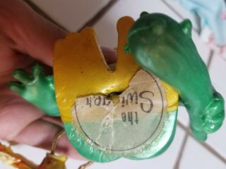 Rare With Tag 1966 Russ Berrie Oily Jiggler The Swinger Caveman Green & Yellow 9