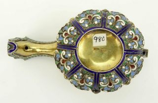 19th Century Russian 84 Silver and Cloisonne Enamel 7